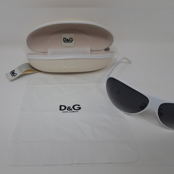 Dolce & Gabbana Vintage Sunglasses Y2K  Gray Gradient Wrap D&G6025  66-10-115 - Picture 3 of 14